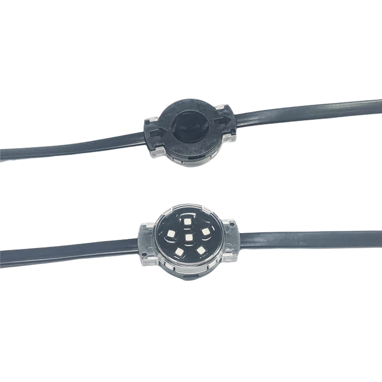 Programming Rgb Led Point Pixel IP67 40mm 6leds 5050 3535 24v Flat Led Pixel Light String