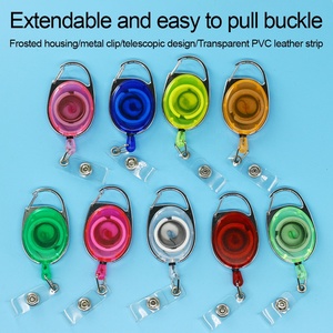 DEYIKEY circulaire 34mm <span class=keywords><strong>extensible</strong></span> 600mm <span class=keywords><strong>porte</strong></span>-<span class=keywords><strong>badge</strong></span>, insigne en forme de défilement, cadeau accessoire d'infirmière YOYO Transparent - Product Image 3