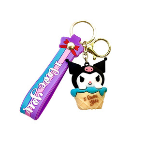 Nuevo Llavero de Cono de Helado de Dibujos Animados, Colgante de My Melody, Exquisito, de Goma Suave y Plástico Transpirable, Pequeño Regalo para Coche y Bolso - Product Image 5