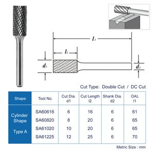 Fraise rotative en carbure de tungstène à double coupe pour outils rotatifs <span class=keywords><strong>Dremel</strong></span>, pour la sculpture sur métal et bois - Product Image 5