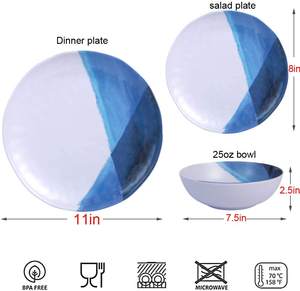 <span class=keywords><strong>Vajilla</strong></span> de <span class=keywords><strong>melamina</strong></span> personalizada para 4 <span class=keywords><strong>personas</strong></span>, <span class=keywords><strong>Vajilla</strong></span> de <span class=keywords><strong>melamina</strong></span> apta para lavavajillas, servicio OEM - Product Image 5