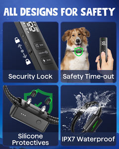 Utilisation pour les grands chiens moyens et petits collier de dressage anti-aboiement avec 5 modes Système de dressage humain Remorque intelligente rechargeable pour chien - Product Image 3