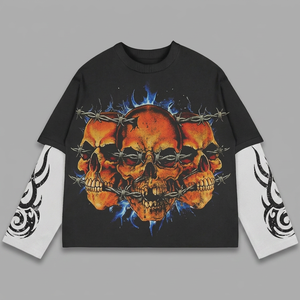 Loose Printed 100% Cotton Knitted Formal <b>Men's</b> T-Shirt with <b>Turtleneck</b> Collar and Eco-Friendly Features - Product Image 2