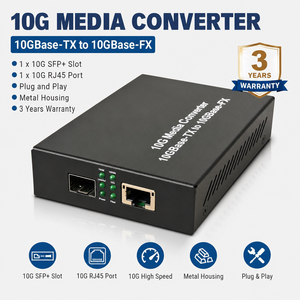 Convertisseur de média multi-réaux 10G avec <span class=keywords><strong>prise</strong></span> SFP et port <span class=keywords><strong>RJ45</strong></span>, boîtier métallique, convertisseur de média réseau <span class=keywords><strong>fibre</strong></span> optique, compatible OEM - Product Image 6
