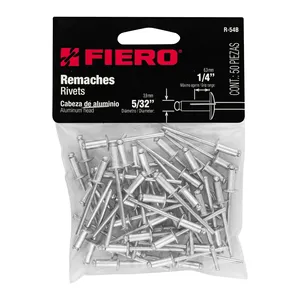 Maître avec 60 unités Sac avec 50 rivets 5/32 'x 1/4' aluminium, aile 5/16' - Product Image 4