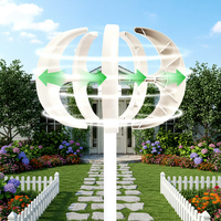 Lanterne verticale 1000W 12V 24V Générateur à aimant permanent blanc avec contrôleur d'éolienne pour parc jardin