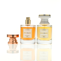 En stock, flacons de parfum en verre transparent à fond épais, personnalisables avec logo haut de gamme, 30/50/100 ml, avec boîte cadeau
