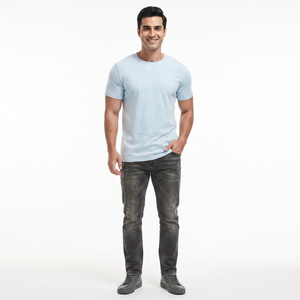 Camiseta de Manga Corta para Hombre, Diseño Estampado, Verano 2026, Algodón Puro, Holgada, Blanca, de Alta Calidad - Product Image 1