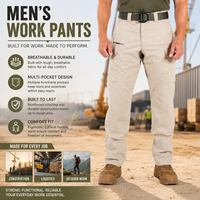 Pantalon de travail tactique multi-poches, coutures renforcées, pantalon cargo fonctionnel, broderie de logo personnalisée, uniforme du personnel