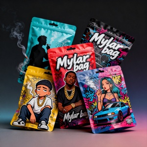 Wholesale Custom Printing Matte Resealable Food Packaging Ziplock Smell Proof Stand up Pouch 3.5g 7g 28g Mylar Zipper <b>Bag</b> - Product Image 2