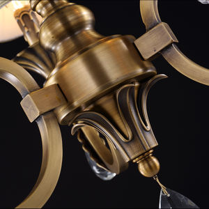 VHFabric LED ciondolo di <span class=keywords><strong>cristallo</strong></span> lampadario in ottone caldo casa camera da letto <span class=keywords><strong>paralume</strong></span> decorativo con altezza regolabile - Product Image 6