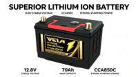 Baterai Mobil Lithium LiFePO4 Bersertifikasi CCA DIN70 VELA CE 12.8V 70Ah, Pengganti untuk Kendaraan Sedan 4WD