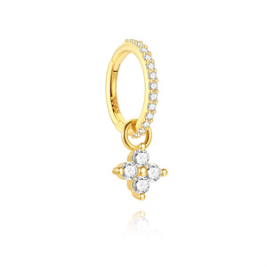 Pendientes de Aro Pequeños Clásicos de Plata de Ley S925 Chapados en Oro, Aros Minimalistas para Uso Diario para Mujer, Joyería de Moda Más Vendida - Product Image 1