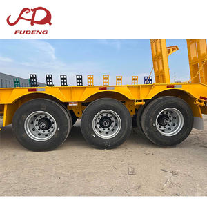 Semi-remorque à plateau surbaissé à bas prix, 3 essieux, 80 tonnes, 13, 15, 17 mètres, pour le transport d'excavatrices, remorque tandem, remorque à plateau surbaissé, camions à plateau surbaissé à <span class=keywords><strong>vendre</strong></span> - Product Image 4