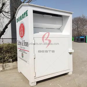 China metal steel outdoor street clothing donation bin recycling clothes box