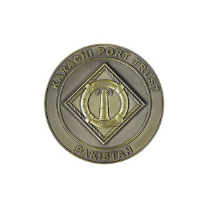 Factory Direct Supply Custom Commemorative Gift Badges Antique Bronze <b>Sand</b>-Finish Metal Badges High Quality - Product Image 2