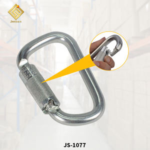 Mosquetón de Seguridad de Acero de Alta Seguridad de 45KN con Bloqueo de <span class=keywords><strong>Tres</strong></span> Etapas, Personalizado de Fábrica, para Trabajo Industrial/Aéreo - Product Image 4