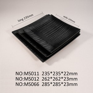 Vente en Gros Personnalisée de Vaisselle en Mélamine de Haute Qualité, Assiettes et Bols Épais en Mélamine Noir <span class=keywords><strong>Mat</strong></span> pour Restaurant - Product Image 5
