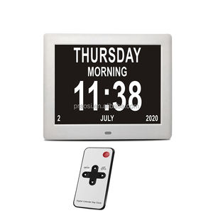 8 "LED Réveil numérique WiFi Prévisions météo Affichage Calendrier Horloge avec rappel de médicaments pour les personnes âgées Démence <span class=keywords><strong>Alzheimer</strong></span> - Product Image 3