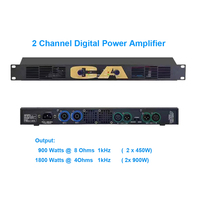 Pro 2 kanallı dijital güç amplifikatörü 2x450 Watt RMS AMP 2 yollu köprüleme fonksiyonu 19 "1U tasarım sürücüsü sahne hoparlörü