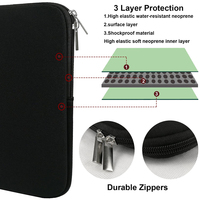 Housse de protection pour ordinateur portable en néoprène imperméable avec fermeture éclair et logo personnalisé, 12, 13, 14, 15, 15,6 pouces, pour Macbook