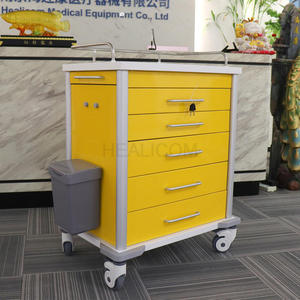 Chariot d'urgence médical en acier inoxydable coloré pour bloc opératoire et soins intensifs - Offre Spéciale - Product Image 5