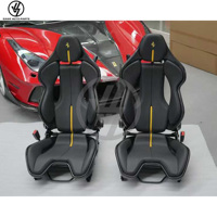 Siège de voiture de course de luxe en cuir et carbone sec, version piste, imperméable, pour Ferrari SF90 296 GTB, intérieur sport personnalisé