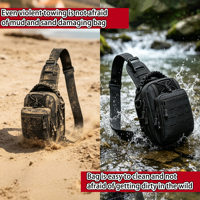 Sac de poitrine tactique imperméable en nylon personnalisé MOLLEEDC, capacité de 20 à 36 L, peut contenir un téléphone, un portefeuille, idéal pour la randonnée, la chasse, les voyages en plein air