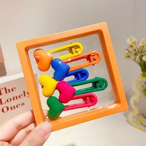 Lindo diseño niños niñas Mini pelo flequillo Clip encantador personaje de dibujos animados horquilla niños frente pinzas para el cabello conjunto con caja - Product Image 4