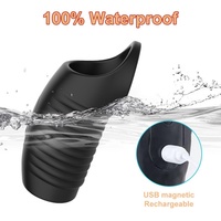 Préservatif avec anneau vibrant en silicone rechargeable par USB Jouets sexuels pour adultes en TPE pour hommes et femmes Masturbateur à manchon de pénis pour améliorer l'orgasme