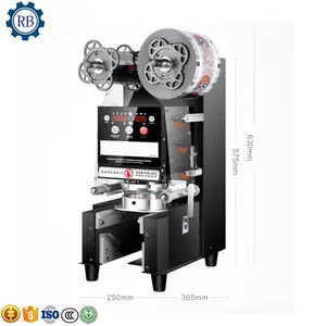 High Quality Full Auto Type Cups Sealing Machine And Table Top Bubble Tea Plastic Cup Sealer