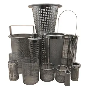 custom factory price Punching filter pipe stainless steel filter tube perforated cylindrical tubes