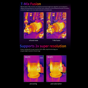 Caméra thermique sans fil UNI-T UTi260B+ avec application mobile, résolution 256*192 2X, batterie incluse, -20~550°C, portable C165 - Product Image 2