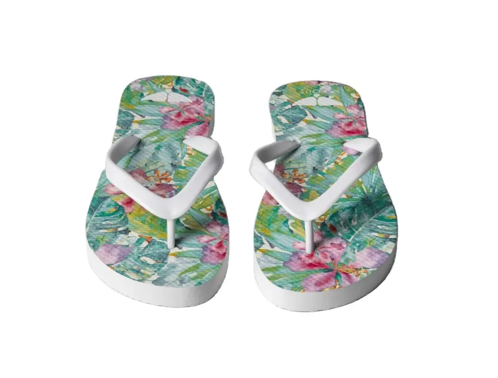 Sandalias con estampado colorido para mujer, chanclas, zapatos