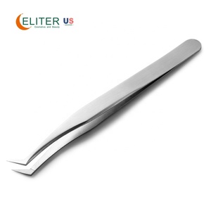ELITER Ensemble de pinces à sourcils droites de haute qualité à pointe oblique <span class=keywords><strong>Pince</strong></span> à sourcils en acier inoxydable - Product Image 5