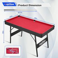 Mini table de jeu de billard pliante en PVC Portable pieds réglables avec pieds verrouillables pour enfants et adultes comprend des boules Triangle