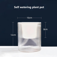 Pot de plante auto-arrosant en plastique transparent, pot de fleurs hydroponique, pot de fleurs à absorption automatique d'eau pour l'intérieur, décoration de bonsaï pour la maison