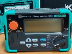 เครื่องทดสอบความต่อเนื่องของฉนวนดิจิตอล Kyoritsu 3552 III 600V เครื่องมือวัดไฟฟ้าพร้อมกล่องใส่ - Product Image 6