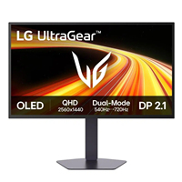 Moniteur de jeu OLED QHD L-G 27GX790B-B de 26,5 pouces, double 540 Hz 720 Hz, 0,02 ms GtG, 99,5 % DCI P3, DisplayHDR, moniteur d'ordinateur de bureau