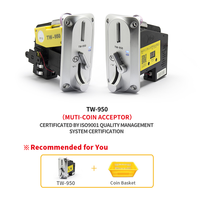 Tong Li TW-950 Multi Coin Selector 12V Coin Acceptor Metal Plastic Other Game Accessories Arcade Cabinet Amusement Machines