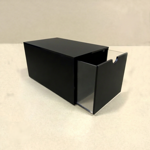 Black Acrylic Storage <b>Display</b> <b>Box</b> with Drawer Restaurant and Hotel Supplies Organizer for Countertop Use - Product Image 1
