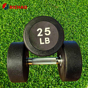 Haltères personnalisés avec logo, poids de 5 lb à 100 lb, ensemble d'haltères pour la maison, équipement de musculation, entraînement de force, fitness, haltères ronds en caoutchouc de 5 <span class=keywords><strong>kg</strong></span> - Product Image 2