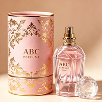 Nouveau flacon de parfum en verre de luxe pour femme, polyèdre, 100 ml, pompe à vaporiser à sertir avec boîte personnalisée