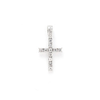 Pendentif croix simple rétro en alliage, serti de diamants, collier torsadé de luxe léger, bijoux unisexes pour hommes et femmes