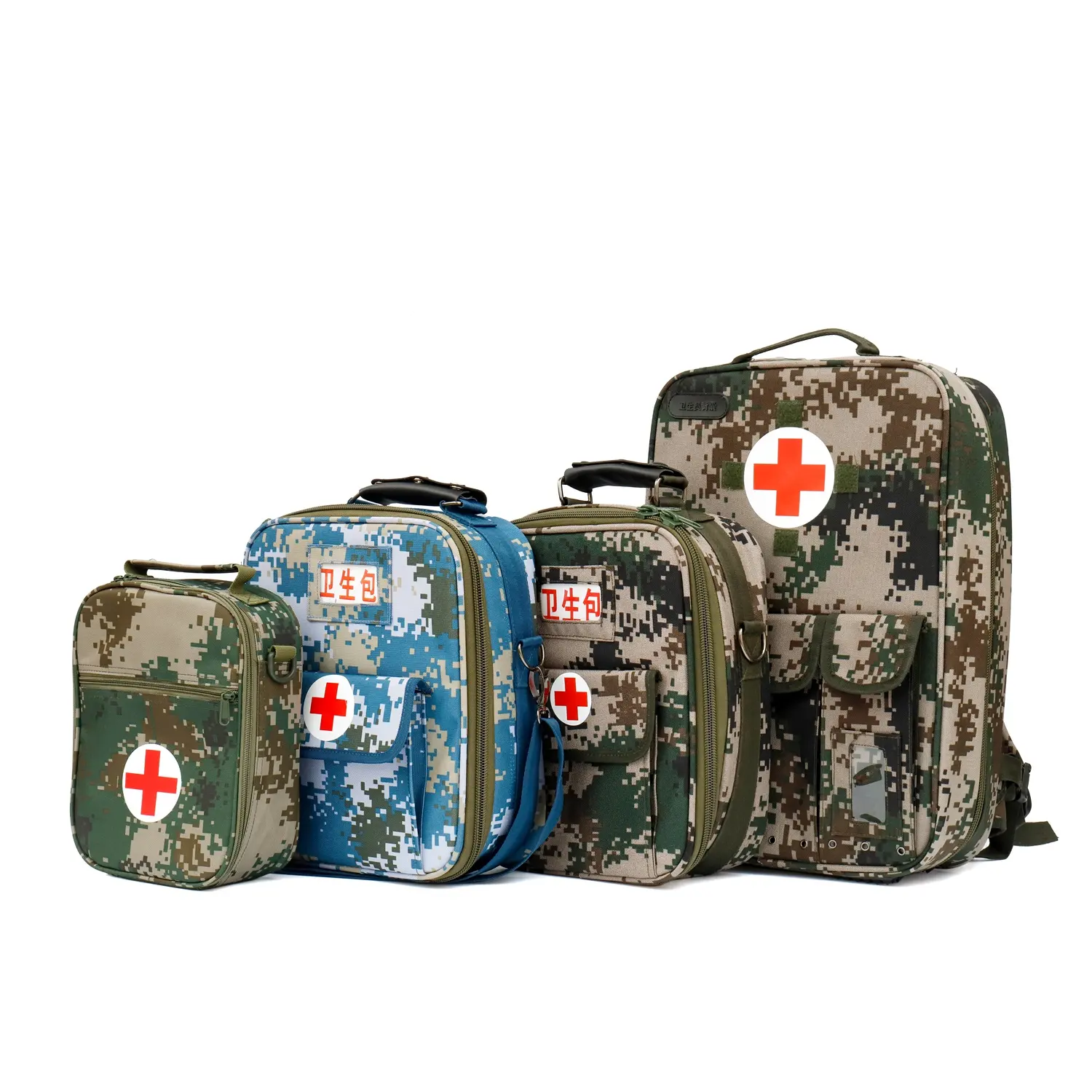 새로운 브랜드 응급 처치 키트 벨트 내용 배낭 및 파우치 패치 팩 전술 전투 가방