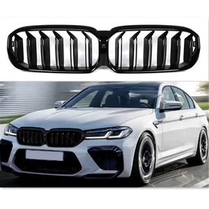 גלוס שחור ABS פלסטיק קדמי פגוש תה גריל עבור BMW 5 סדרת החלפת 2021 עד G30 G38 LCI סדאן 2 לוחות אחורי גריל