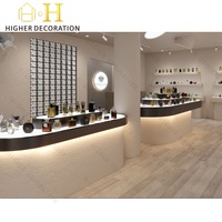 Vitrines de présentation en verre minimalistes pour boutiques de parfums, comptoirs de présentation de parfums en verre, armoires de présentation de parfums en verre