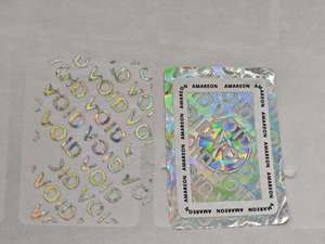 Adesivo Olografico 3D a Colori Reali Antimanomissione per Occhiali, Anelli, Collane e Orecchini - Materiale PET, Confezionato in Cartone - Product Image 6