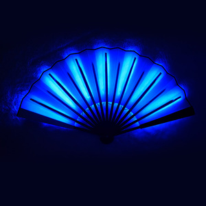 Éventail lumineux LED coloré en bambou, pliable, design moderne, pour les fêtes de remise de diplôme, Halloween, clubs - Product Image 3