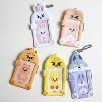 Porte-clés pendentif fantaisie en forme d'animal, élégant ornement suspendu, protège-carte photo, breloque de sac portable, cadeau idéal pour les fans et le quotidien